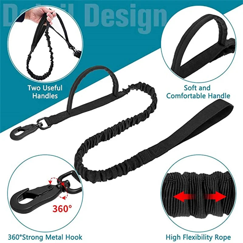 Tactical AirTag Dog Collar, with AirTag Holder and Handle Military Dog Metal Buckle Adjustable GPS Collar for Medium Large Dogs