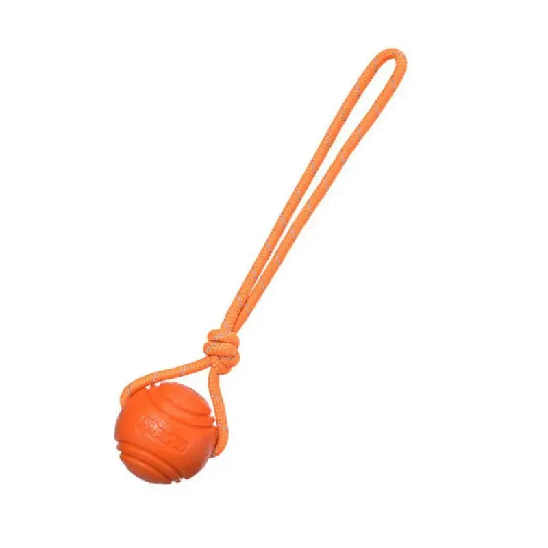Dog Training Ball on Rope Cotton Rope Ball Toy Nontoxic Durable Interactive Dog Toy for Big Small Dogs Catching Throwing Tugging