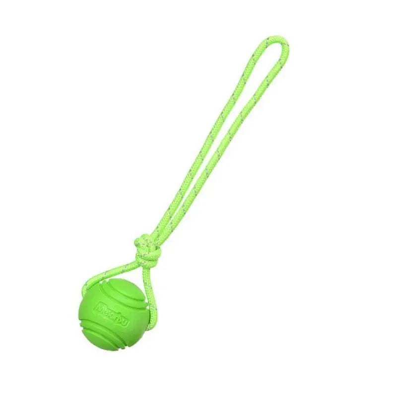 Dog Training Ball on Rope Cotton Rope Ball Toy Nontoxic Durable Interactive Dog Toy for Big Small Dogs Catching Throwing Tugging