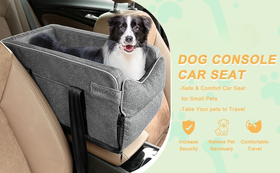 Dog Car Seat Car Mounted Dog Kennel Car Seat Bed Portable Safety Travel Cat Dog Bed Dogs Cats Safety Travel Bag Dog Accessories