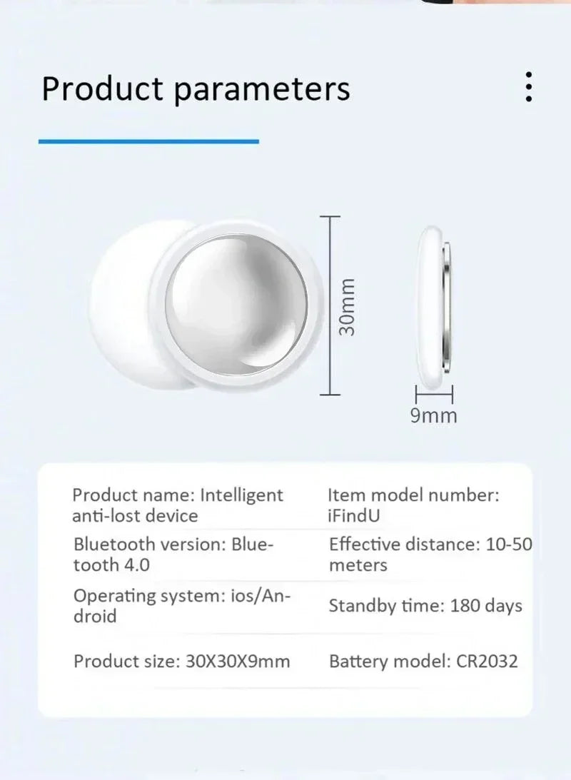 Xiaomi Mini GPS Tracker System Find My App Air Tag Smart Bluetooth Locator Child Finder Bag Anti-Loss Pet Collar With Tracker