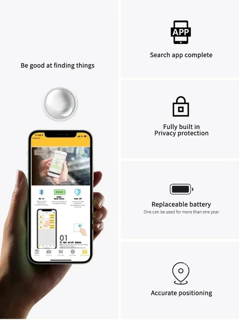 Xiaomi Mini GPS Tracker System Find My App Air Tag Smart Bluetooth Locator Child Finder Bag Anti-Loss Pet Collar With Tracker