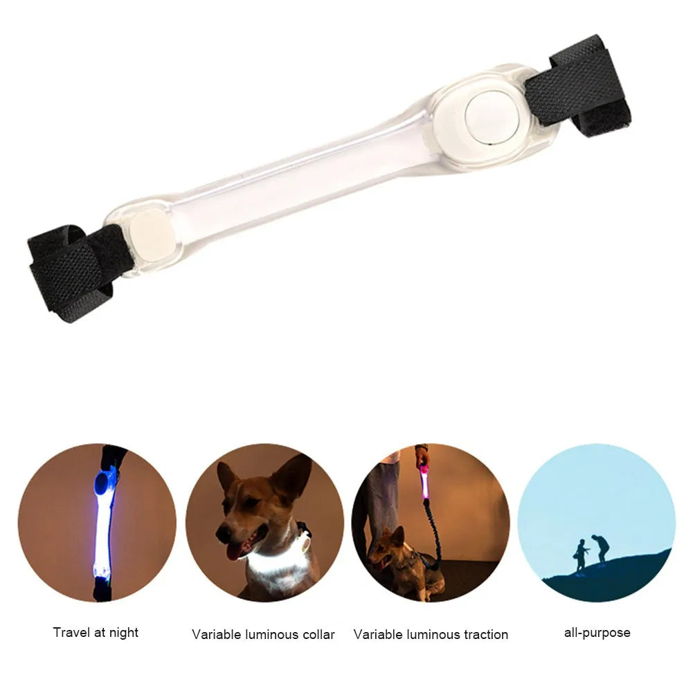 Light Up Dog Collars Night Safety LED Lighting Necklace Collar Battery Operated for Pet Dog Puppy Night Walking Glow LED Collar