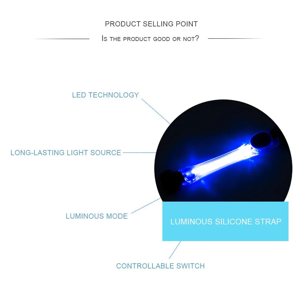 Light Up Dog Collars Night Safety LED Lighting Necklace Collar Battery Operated for Pet Dog Puppy Night Walking Glow LED Collar