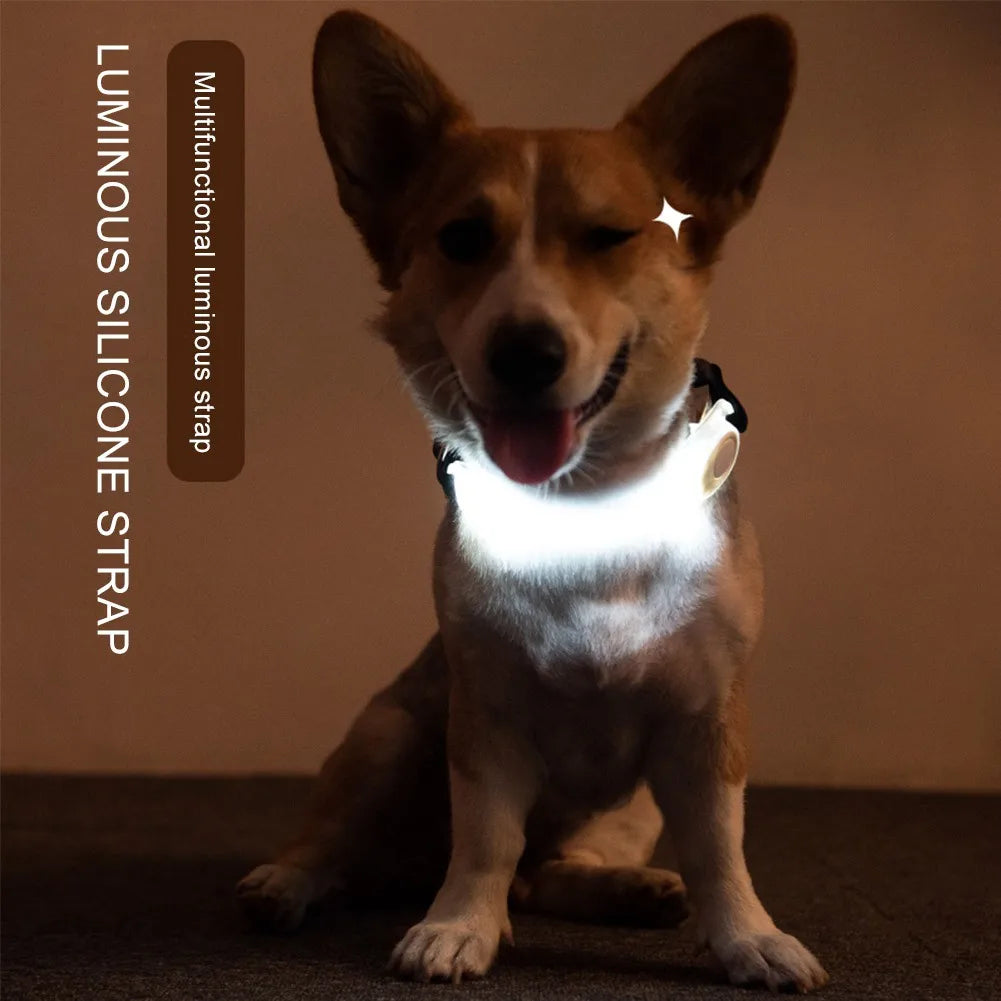 Light Up Dog Collars Night Safety LED Lighting Necklace Collar Battery Operated for Pet Dog Puppy Night Walking Glow LED Collar